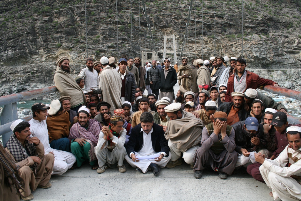 Organizing People And Keeping Them Calm, Japan Bridge, Kandian Valley, District Kohistan