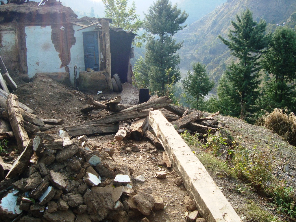 Homes Collapsed Due To The 2015 Earthquake, District Abbottabad