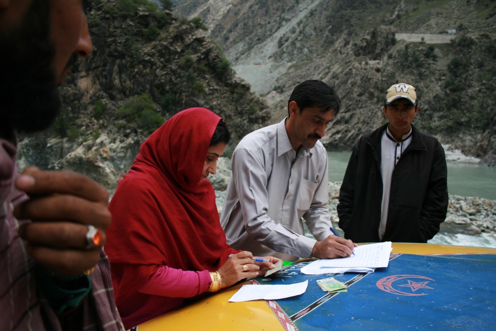 Drawing Up Lists For Delivery Of Relief Packages, Kandian Valley, District Kohistan